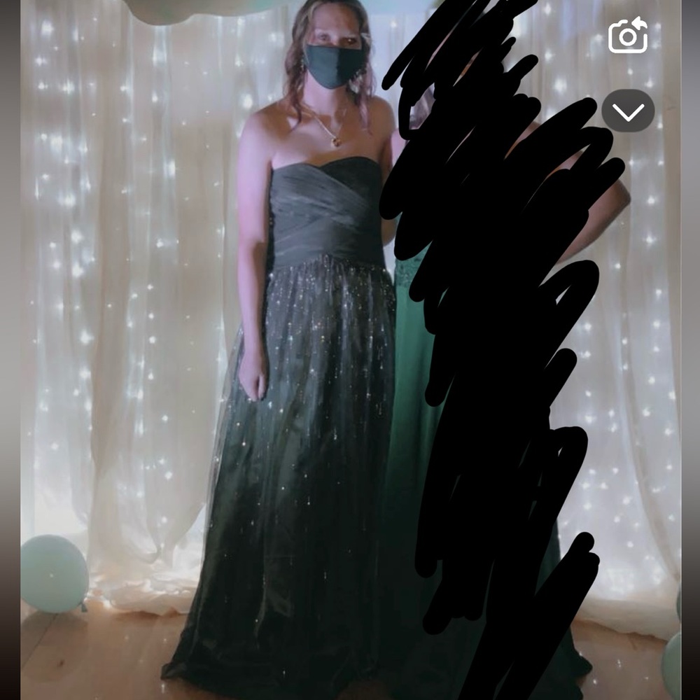 Elegant Grey Prom Gown